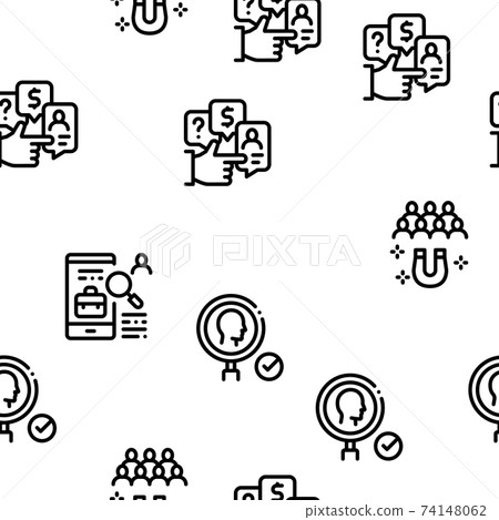 Account Manager Work Seamless Pattern Vector Account Manager Work Seamless Pattern Vector 74148062