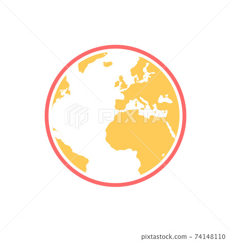 Global warming planet earth icon Global warming planet earth icon 74148110