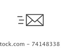 Envelope mail icon simple design 74148338