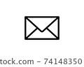Envelope icon symbol simple design 74148350