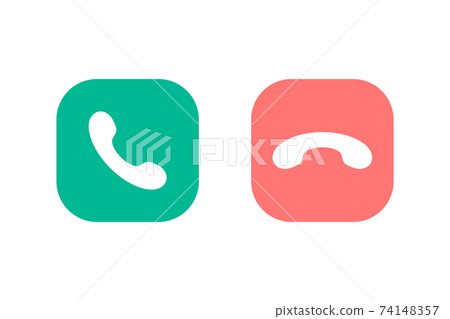 Call button icon set. Vector eps10 Call button icon set. Vector eps10 74148357