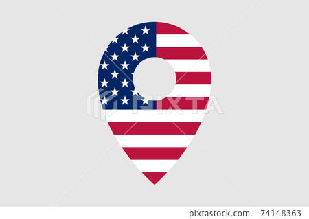 Pin pointer usa flag icon Pin pointer usa flag icon 74148363