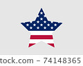 Star usa flag icon symbol  74148365
