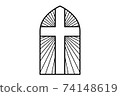 Church window glass window icon 74148619