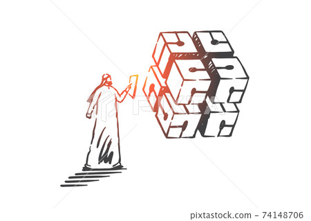 Strategy, solution development concept sketch. Hand drawn isolated vector Strategy, solution development concept sketch. Hand drawn isolated vector 74148706