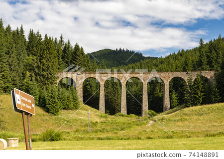 Chmarossky viaduct, old railroad, Telgart, Slovakia 74148891