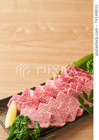 Domestic Wagyu beef ribs for grilled meat, lean and marbling Domestic Wagyu beef ribs for grilled meat, lean and marbling 74149031