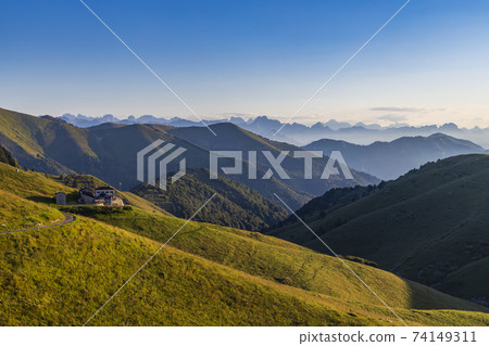summer landscape near Monte Grappa, Northern Italy summer landscape near Monte Grappa, Northern Italy 74149311