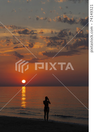 Sunset in Rodi Garganico, National park Gargano, Apulia, Italy 74149321