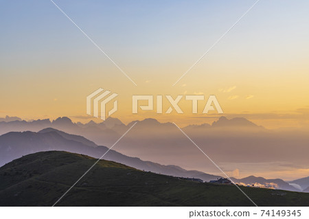 summer landscape near Monte Grappa, Northern Italy summer landscape near Monte Grappa, Northern Italy 74149345