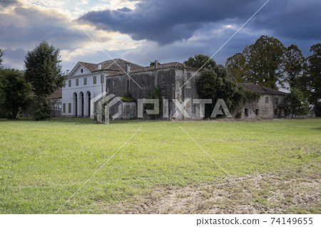Villa Zeno near Cessalto, UNESCO site, Veneto region, Northern Italy. The most easterly villa designed by Italian Renaissance architect Andrea Palladio. 74149655