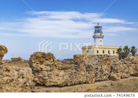Lighthouse in Capo Colonna near Crotone, Calabria, Italy 74149679