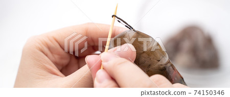 Shrimp Cooking Cuisine Sausage Sausage Sausage Devein Shrimp エビのprocessing 74150346