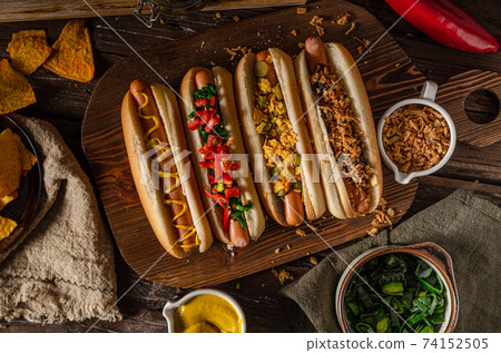 Hot dog variations 74152505