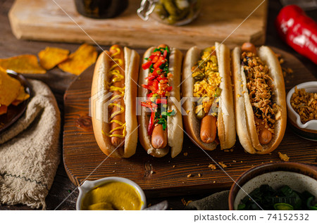 Hot dog variations 74152532