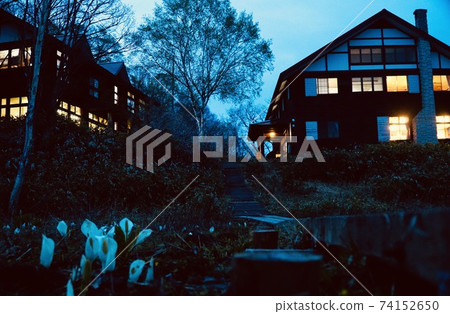 When the light is lit in the mountain lodge When the light is lit in the mountain lodge 74152650