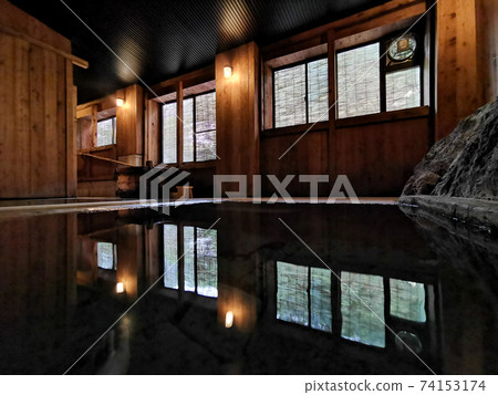 Higashiyama Onsen Natural Rock Bath Reflection 74153174