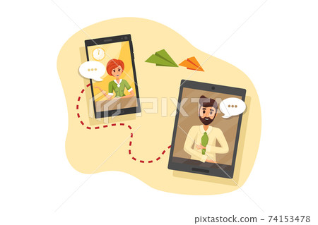 Video call, business, communication, meeting, online quarantine concept Video call, business, communication, meeting, online quarantine concept 74153478
