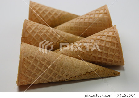 tasty ice cream cone stock on gray background tasty ice cream cone stock on gray background 74153504