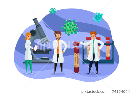 Science, vaccination, coronaviru, medicine, team, healthcare concept 74154044