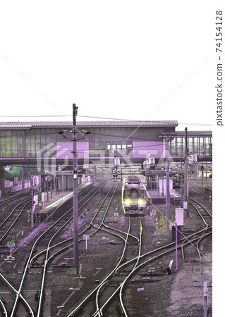 美濃加茂市美濃大田站和火車 美濃加茂市美濃大田站和火車 74154128