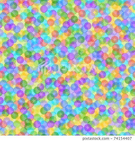 Vector abstract rainbow colored overlap watercolor effect seamless pattern 74154407