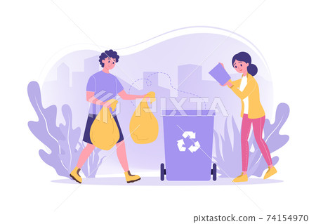 Recycling, volunteering, ecology, work concept 74154970
