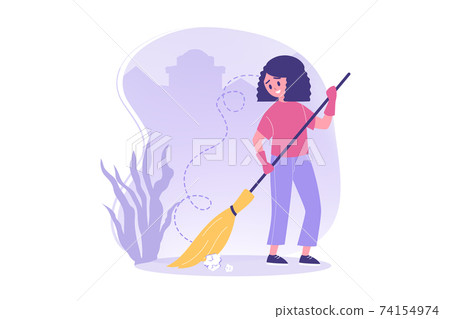 Volunteering, work, environmental care concept 74154974