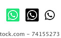 Whatsapp logo icon set 74155273
