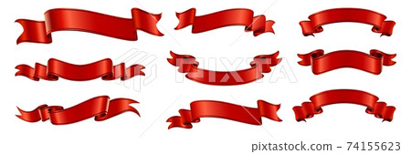 Realistic ribbons set collection - Stock Illustration [74155623] - PIXTA