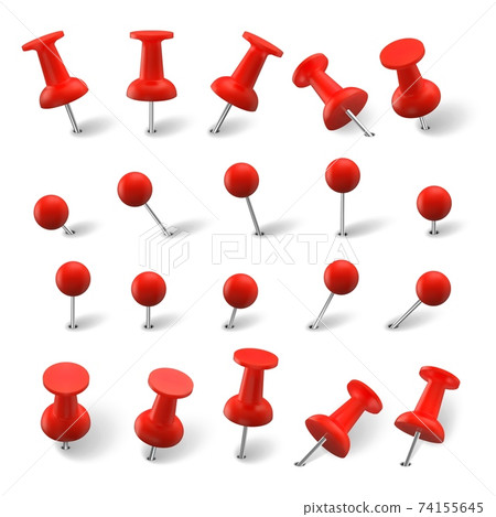 Realistic pins set collection Realistic pins set collection 74155645