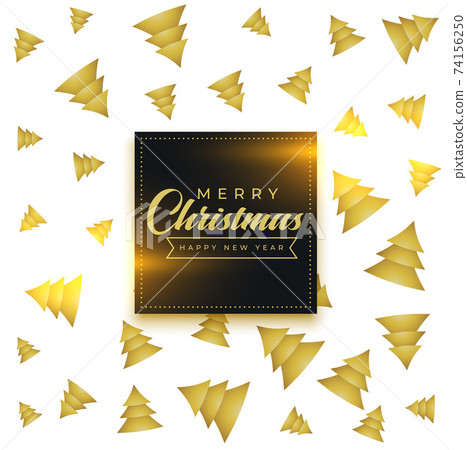 merry christmas golden tree pattern background design 74156250
