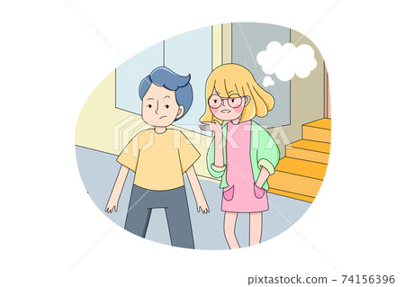 Manipulation, relationship, gossip, cunning concept 74156396