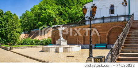 Memorial cross at the entrance to the Assumption Cathedral 74156828