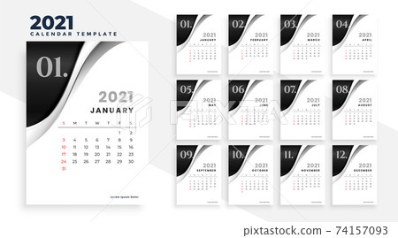 new year 2021 stylish calendar design template new year 2021 stylish calendar design template 74157093