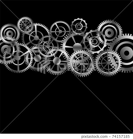 metalic gears background in different shapes and sizes 74157185