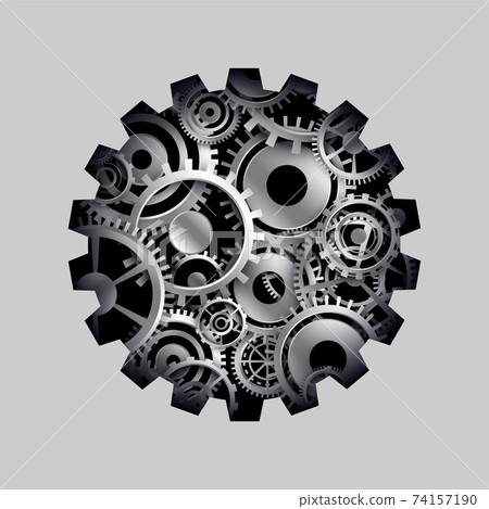 3d cog and gears wheel concept background 74157190