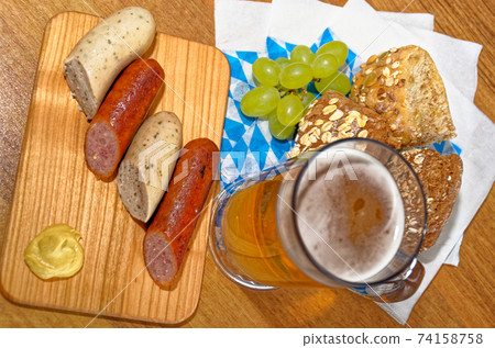 German cuisine - selection of german sausages 74158758
