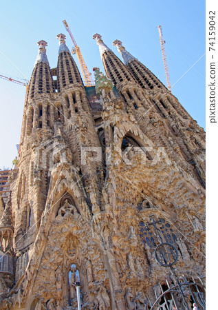 Sagrada Familia cathedral, UNESCO World Heritage Site, Barcelona Sagrada Familia cathedral, UNESCO World Heritage Site, Barcelona 74159042
