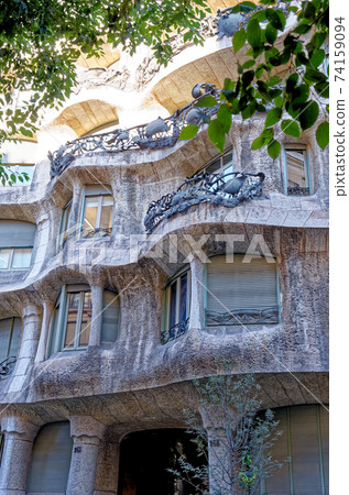 La Pedrera, Casa Mila house designed by Antonio Gaudi, Barcelona, Spain - 30th of June 2011 La Pedrera, Casa Mila house designed by Antonio Gaudi, Barcelona, Spain - 30th of June 2011 74159094