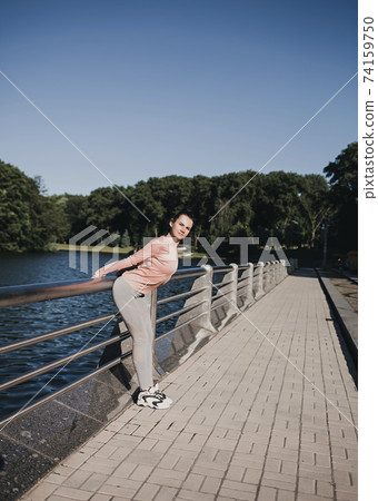 Portrait of sporty young woman Portrait of sporty young woman 74159750