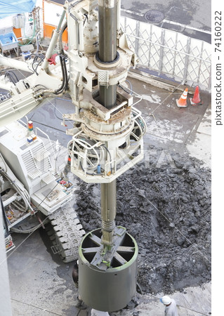 Construction site foundation work 74160222