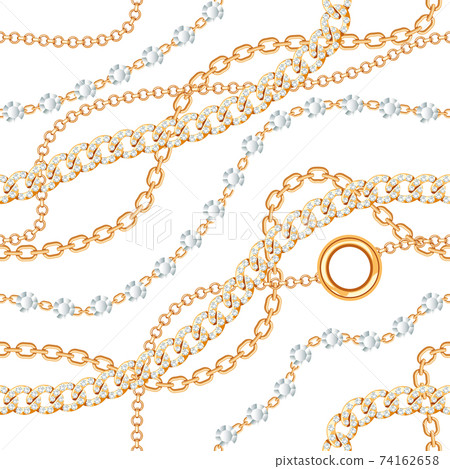Seamless pattern background with gemstones and... - Stock Illustration ...