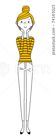 A young woman shy A young woman shy 74163025