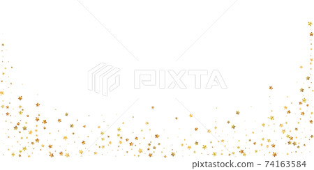 Gold stars random luxury sparkling confetti. Scatt 74163584