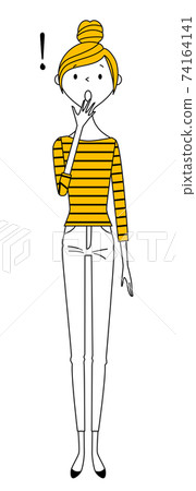 Young lady mama surprised 74164141