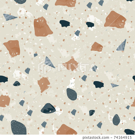Terrazzo seamless pattern. Earthy classic flooring 74164915