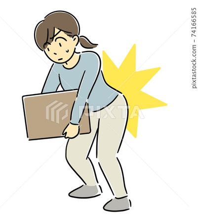 背部緊繃的女人 74166585