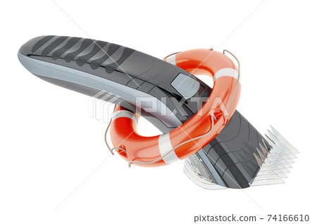 Repair and Service of electric hair clipper. 3D rendering Repair and Service of electric hair clipper. 3D rendering 74166610