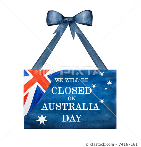 Beautiful drawing of the Australian Flag. Closeup Beautiful drawing of the Australian Flag. Closeup 74167161